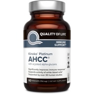 Quality of Life Premium Kinoko Platinum AHCC Herbal Supplement, 750mg of AHCC per Capsule, for Immun