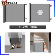 [Fenteer2] Automatic Retractable Pet Gate Puppy Fence Gate Stair Gate Protection Adjustable Mesh Dog