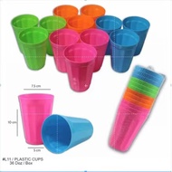 KES 12in1 plastic assorted color reusable small cup (baso)COD