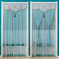 90cmx200cm Door Curtain without Punching Double layer Mesh Screen Door Anti Mosquito Net Curtain