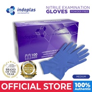 Indoplas Nitrile Examination Gloves Box of 100 (Medium) – 1 Box