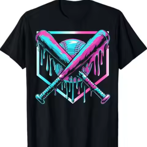 Baseball Drip For Boys Ice Cream Youth T Shirt