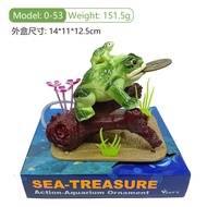 [Ready Stock] Seahorse Pneumatic Fish Tank Landscaping Decorations Lucky Frog Model Decoration Fish 
