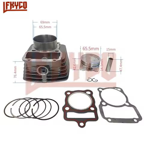 Motorcycle 65.5mm Big Bore Cylinder Kit Motor for Honda CG196 CG200 ZJ200 CG ZJ 200 to 250 BASHAN BS
