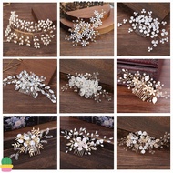 IESPOIRYI Bridal Hair Comb Jewelry Hair Accessories Crystal Peals Hair Ornaments