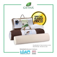 Getha Massage Latex Pillow + Getha Soft Latex Bolster (Combo Set)
