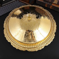 Xinjiang Large Plate Chicken Plate Characteristic Round Circular Metal Plated Metal Dinner Plate wit