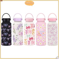 CHEERZY Vacuum Bottle, 1000ML Portable Aquaflask Tumbler, Convenient Printed Design Bow Decoration P