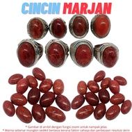 Cincin Batu Marjan Asli / Cincin Kayu Marjan Coral / Sarung Cincin Alpaka / Cicin Lelaki / Cincin Ba