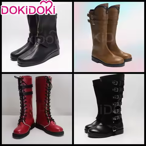 Lady Vergil Dante Cosplay Shoes Game Cosplay DokiDoki Men Women Black Brown Red Boots Vergil Dante C