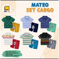 KEMEJA Ready MATEO SST CARGO BY MIXME/BRANDED Children's Clothes/Boys' Shirt Suits/Boys CARGO Pants/COUPLE Clothes
