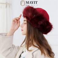 MAYIT Faux Fur Hat Warm Winter Russian Cossack Plush Hat