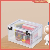 [Lovoski2] Lock Box Utility Tablet Password Box Cosmetic Storage Box Lockable Storage Bin for Cabinet Home Office Garage