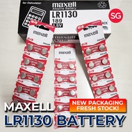 [SG] Original MAXELL Button Coin Cell Alkaline Battery LR1130 LR 1130 1.5V aka 1130, AG10, 189, LR54
