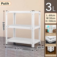 Rak Besi Siku 5 Susun Serbaguna Untuk Gudang Supermarket Dapur