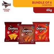 [Bundle of 6] Doritos Tortilla Chips Nacho Cheese/ Smokin BBQ/ Spicy Nacho 65g