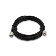 Kabel Koaksial RG58 20 kaki, PL259 UHF Male ke Male 50 Ohm CB Coax Cable untuk Radio CB, Radio Ham, 