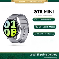 GTR Mini Jam Smart Watch 100+ Sports Modes Voice Assistant Message Reminder Custom Dial Game Call Sm