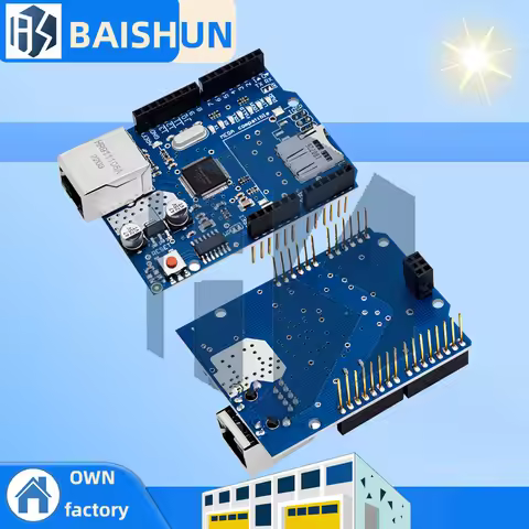 W5100 Ethernet Shield R3 Compatible with for Arduino UN-O, Mega 2560, 1280, and 328 –Development Boa
