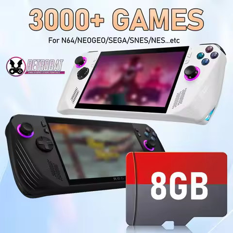 8G Game TF Card For N64/NEOGEO/SNES Retrobat Memory Card With 3000+ Games For ROG Ally/GPD Win 4 Han