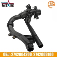 Coolant Thermostat Housing 2742004200 2742003100 For Mercedes Benz C200 C300 Glc250 Glc300 Glc350e S