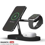 5 in 1 magnetic wireless charger LED suitable for Phone 16 15 fast charging dock