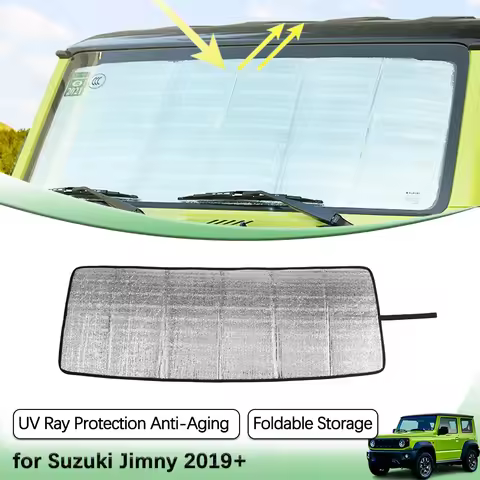 Front Windshield Sun Visor Foldable Sun Shade Cover for Suzuki Jimny JB64 JB74 2019-2026 UV Rays Blo