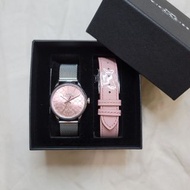 現貨✅️禮盒裝 Coach 女裝手錶 腕表 手表 Ruby Watch gift set 32 Mm 粉紅色真皮表帶 鋼表 母親節禮物 生日禮物