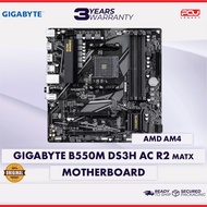 GIGABYTE B550M DS3H AC R2 MATX AM4 MOTHERBOARD (3 YEARS WARRANTY)