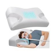 CPAP Pillow for Sleep Apnea, Memory Foam Neck Support Pillow, Ergonomic Design for Side Back Stomach