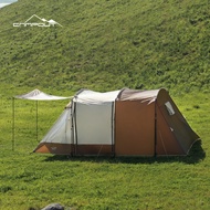 CAMPOUT Outdoor Camping 4-5 People Tunnel Tent One Room Two Halls Family Tent Double Layer Large Spa