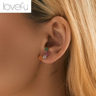 18k saudi gold earrings pawnable legit Colored Zircon Earrings as a gift for women