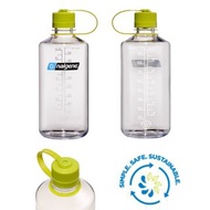 全新 美國製造 nalgene 1000毫升窄嘴水樽*環保新材料製造*clear透明色綠蓋