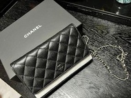 Chanel WOC wallet on chain 黑色銀扣荔枝皮（晶片款）