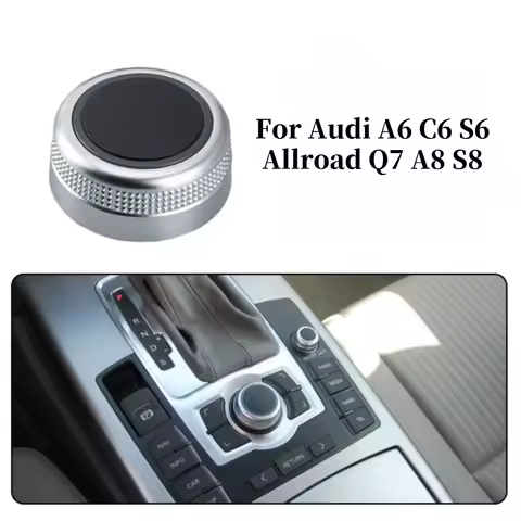 For Audi A6 C6 S6 Allroad Q7 A8 S8 Multimedia MMI Volume Knob Rotary Button Switch Setting Navigatio