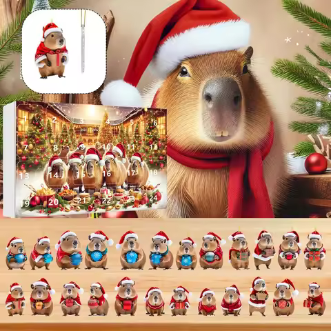 Capybara Advent Calendar 2025 Xmas Countdown Calendar Cute Capybara Christmas Ornaments Christmas Tr