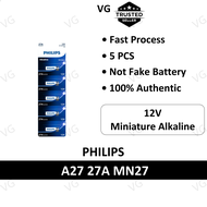 [100% ORIGINAL] PHILIPS A23 A27 23A 27A Battery Bateri Batteri Autogate Remote control 12V 23AE 27AE