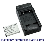 Li40B \ Li42B \ Li-40B \ Li-42B แบตเตอรี่ \ แท่นชาร์จ \ แบตเตอรี่พร้อมแท่นชาร์จสำหรับกล้องโอลิมปัส B