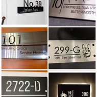 (Stainless steel) Custom House Number, Adress Sign Plate, House Number Plate(customised)FOC100ml sanitizer - Pre Order