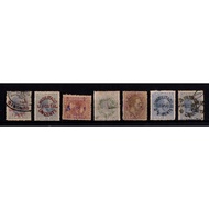 1800s Spanish PHILIPPINES Handstamps Postal Issue 7 Different Habilitado Correos Antique Vinatage