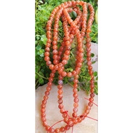L1101F5 Sichuan Material Southern Tomato Red Necklace, About 6.6mm, Can Wrap Hands 4 Circles