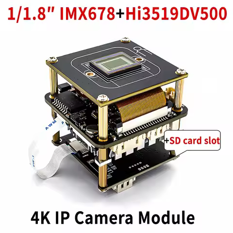 4K 30FPS Super Starlight IP Camera Board Industrial Metal Box IMX678+Hi3519DC500 With SD Card Slot 5