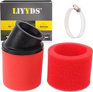 Universal 48mm 49mm 50mm Red Angled Double Foam Pod Performance Air Filter Cleaner 50cc 70cc 90cc 11