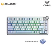 AULA AU75 Sea Salt Blue Multi Mode Mechanical Keyboard with Star Vector Switch