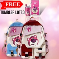 Tasoki - Free Newest Lotso Tumbler Girls' Lotso Character Backpack / Girls' School Bag Large Capacit