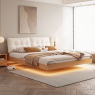 日式實木床架連床板 簡約設計 包送貨 實木飄浮床架 (Solid Wood Floating Bed Frame) Free Delivery