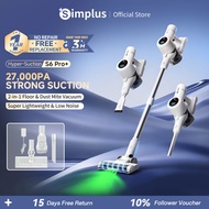 Simplus 19,000Pa Smart Display Vaccum | Green Laser Light | 40min Runtime | 700ml Dust Cup XCQH010