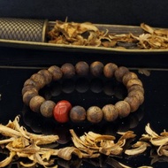 海南種植綠奇楠 + 四川錦紅料南紅瑪瑙 8mm 沉香手鍊 ( HKA2301 )