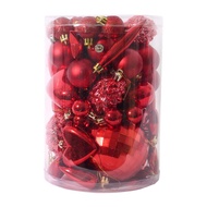 Partyforte Christmas 30Pc Red Assorted Christmas Bauble [LOCAL SELLER! FAST DELIVERY]
