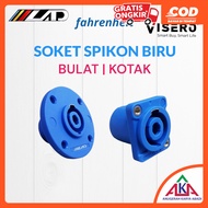 LAD / VISERO / Klop / Fahrenheit Round / Square Speakon Socket Blue Female Audio Connector Speakon C